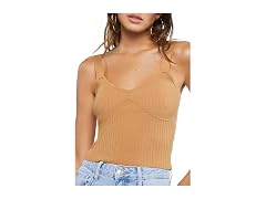 Forever 21  (S) Ribbed Sweater-Knit Safari Top