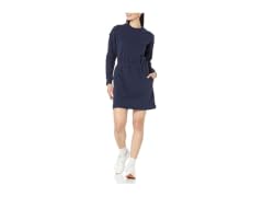 Amazon Essentials Sweatshirt Dress, Navy (L)