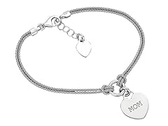 Popcorn Chain With "Mom" Engraved Heart