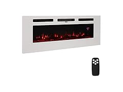 Sunnydaze 50" White Indoor Electric Fireplace Insert