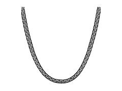 Black Stainless Flat Link Chain, 22"