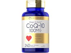 Carlyle CoQ10 100mg Softgels 240 Count Mega Q Sorb