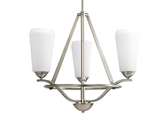 3-Light Chandelier, Antique Nickel