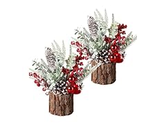 KISIQI Artificial Christmas Tree, 2 Piece Set