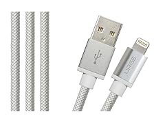 URGE Basics 3' Mesh Round Lightning Cable - 2 Pk