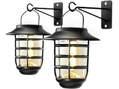 Home Zone Security 2 Packs Solar Wall Hanging Lights