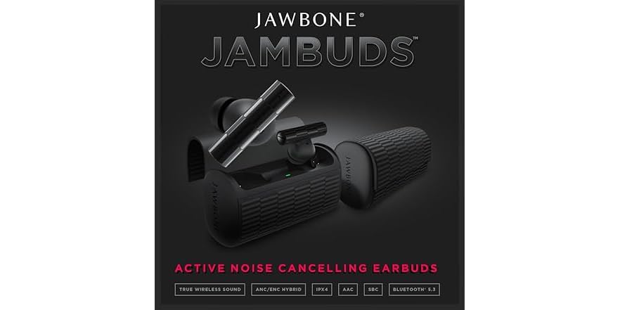 Java Earbuds (NEW) Jawbone Jambuds Wireless Bluetooth ANC Earbuds