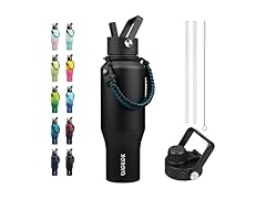 BJPKPK 35oz Insulated Water Bottles with Straw Lid