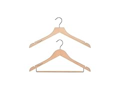 JS Home Set of Wooden Hangers 20 Pack
