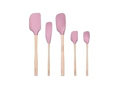Tovolo Silicone Spatula with Wooden Handle Set of 5 