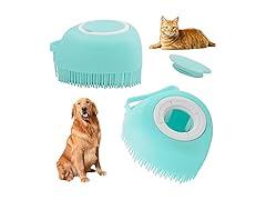 Airfly (2 Pack) Dog Bath Brush Comb Silicone Rubber