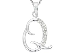 Diamond Alphabet Pendant - Q