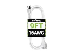 BN-LINK 9ft Outdoor Extension Cord, 3-Prong, 16 Gauge
