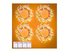 Brightown Fairy Lights Battery Operated, 4-Pack