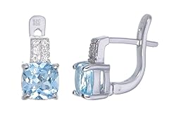1.60CT Silver Cushion Stud Earring