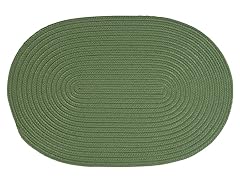 Moss Green Braided-Texture Rugs