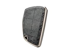  TPU Leather Key Fob Chevy 5Btn Black