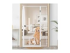 ROOMTEC 61" Extra Tall Cat Gate for Doorway, 38.4"-40.8"