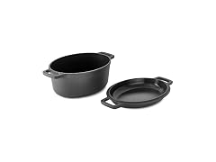 Zakarian by Dash Nonstick Cast Iron Double Dutch Oven
