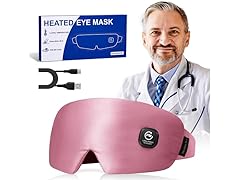 Silk heated eye mask