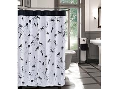 Bessie Satin Microfiber Shower Curtain