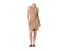 Amazon Essentials Womens Twist Neck Faux Wrap Dress