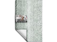Hearth & Harbor Bathroom Rugs, Chenille- Ombre Green