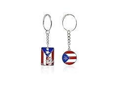 Acespeed 2Pcs Puerto Rico Flag Keychain