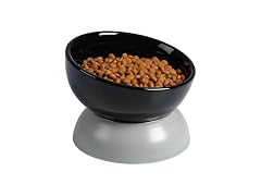 ABRUTY Cat Water Bowl, 16 OZ Ceramic Elevated