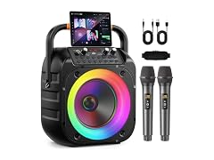 PPMIC BT Karaoke Machine 2 Mics 6.5in