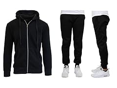 Mens Fleece Hoodie & Jogger Lounge Set