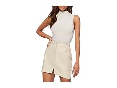 Forever 21  (M) Twill Mini Vanilla Skirt