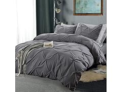 Pintuck 3 pc Duvet Cover Set