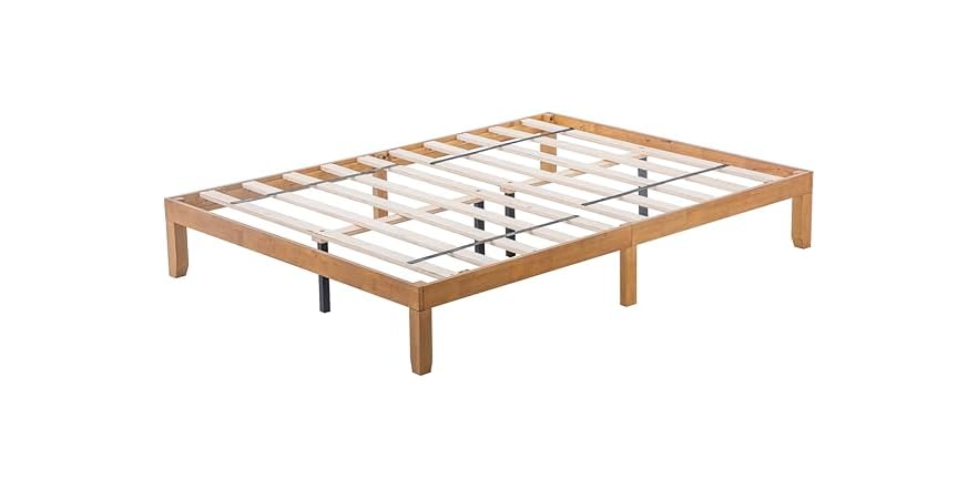 SPOFLYINN Full Loft Bed With Platform Ladder - Pine Wood Loft Bed Frame With Safety Rails, 97.8 X 71.2 X 58.3 Inches