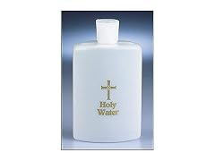 Large 8oz Frosted White Gold Cross Bottle