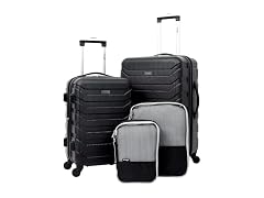 Wrangler 4 Piece Miami Luggage and Packing Cubes