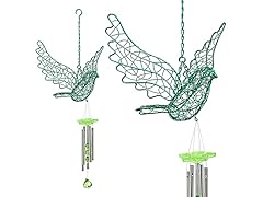 Filigree Dove Wind Chime - Green