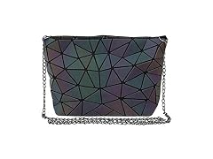 Goclothod Geometric Purse Holographic Crossbody Shoulder Bag