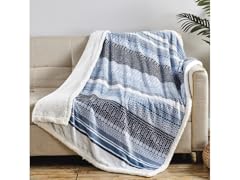 Ultra Soft Microplush Printed Sherpa Throw