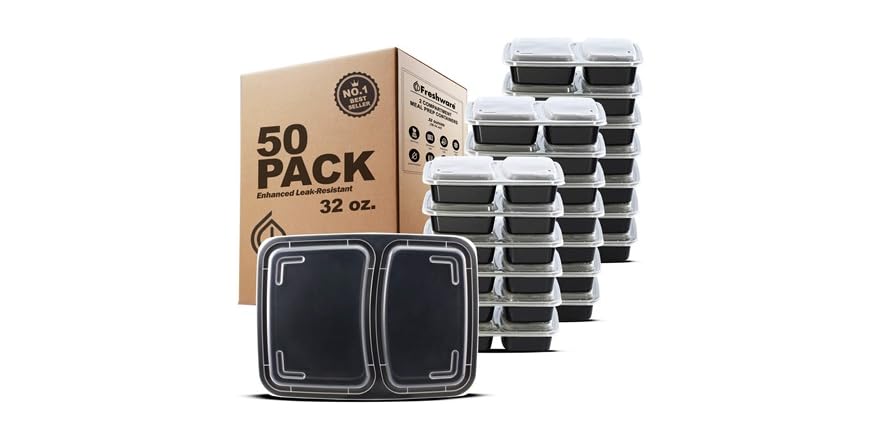 Freshware Meal Prep Containers [50 Pack]