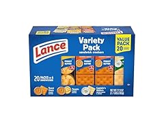 20PK Lance Sandwich Crackers, Variety Pack, 3 Flavors