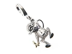 14Kt Gold, SS, Diamond Monkey Charm
