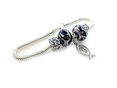 Fiora ''The Cross In Crystal'' Bead Bracelet