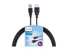 Philips USB-A Extension Cable 6ft