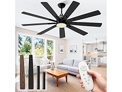 CJOY Ceiling Fan with Light | 72in