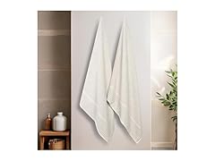 Superior 2PC Beige Juno Viscose Cotton Blend Bath Sheets