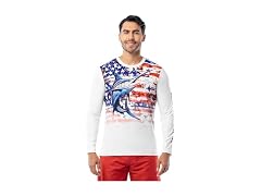 Realtree Men (XXL) Long Shirt White Marlin Brush