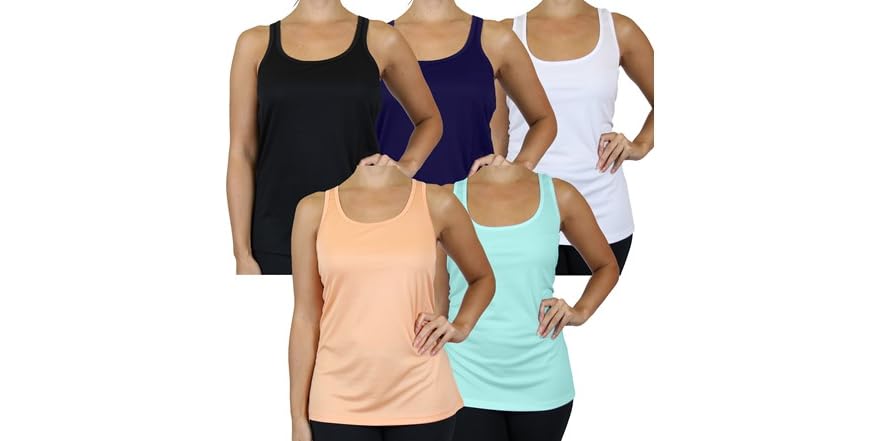 Womens Pack of 2 U Back Tank Top