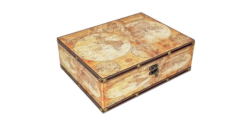 Vintage Wooden Treasure Chest With Lock Black And White Vector Illustration 358844023