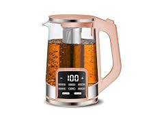 Gourmia Electric Glass Kettle - 1.7L Peach